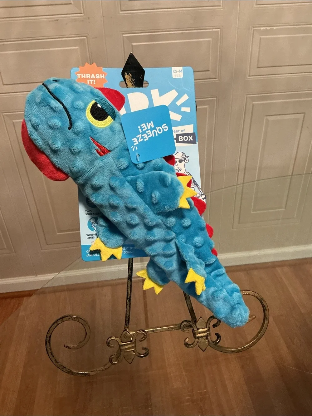 Bark Box IZZY LIZZY Galapagos Plush Clinker & Squeak  Dog Toy -12”